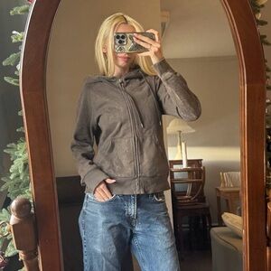 TNA Taupe Zip-Up Hoodie